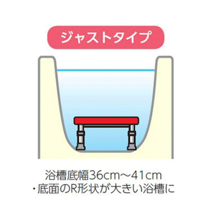 入浴 介助 浴槽台 踏み台 浴槽用イス すべり止めシート アロン化成 安寿 ステンレス製 浴槽台R あしぴた ジャストタイプ すべり止めシートタイプ 15-20 / 402224_3
