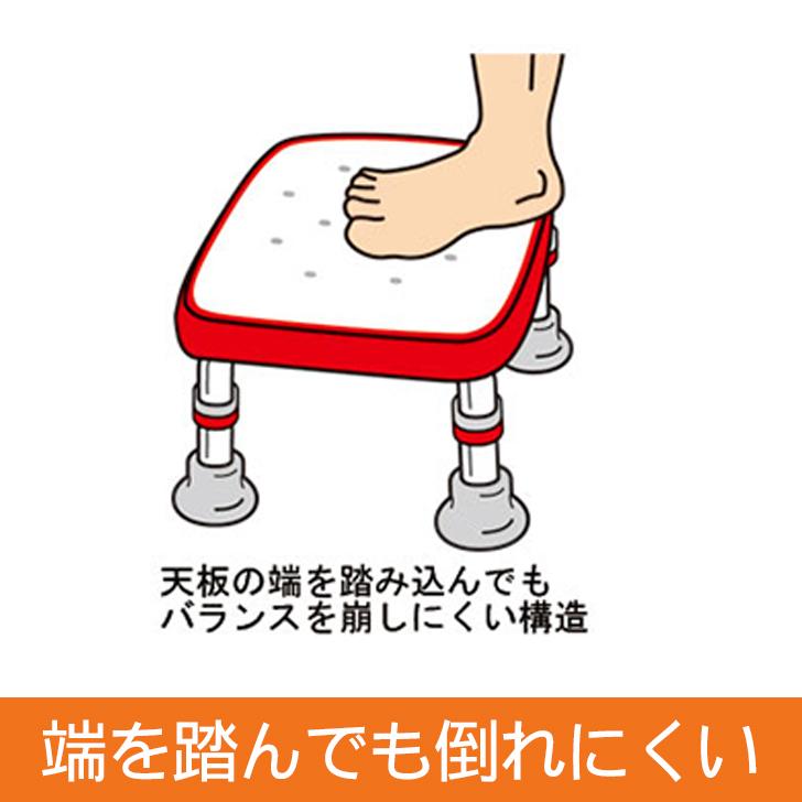 敬老の日 入浴 介助 浴槽台 踏み台 浴槽用イス すべり止めシート アロン化成 安寿 ステンレス製 浴槽台R あしぴた ミニ すべり止めシートタイプ 15-20 / 401238_3