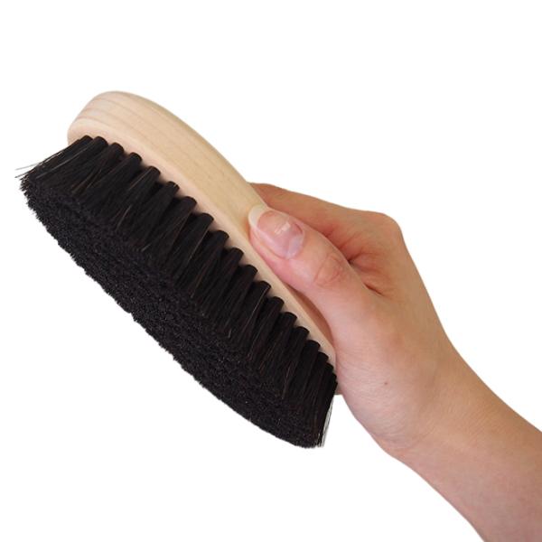 靴のお手入れブラシ 磨き一筋 黒馬毛 靴ブラシ シューケア 靴磨き 馬毛 高級 浅草アートブラシ 靴 ブーツ 贈り物 | 浅草アートブラシ