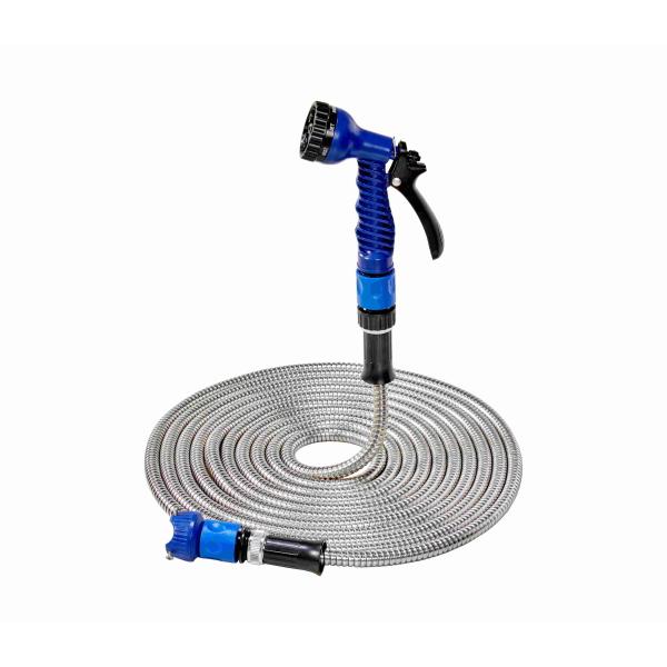 ガーデンステンレスホース 15m ホース 散水ホース おしゃれ ステンレスホース 散水器具 散水用品 散水ノズル 散水 ノズル 園芸 ガーデニング 庭 水やり 水まき 散水ホース リール 新作モデル Ahmedmostafa Us