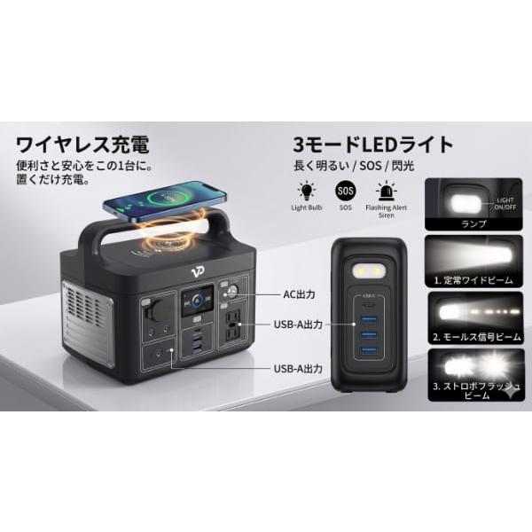 ポータブル電源 VIGORPOOL LAKE300 ヴィゴプール レイク300 リン酸鉄