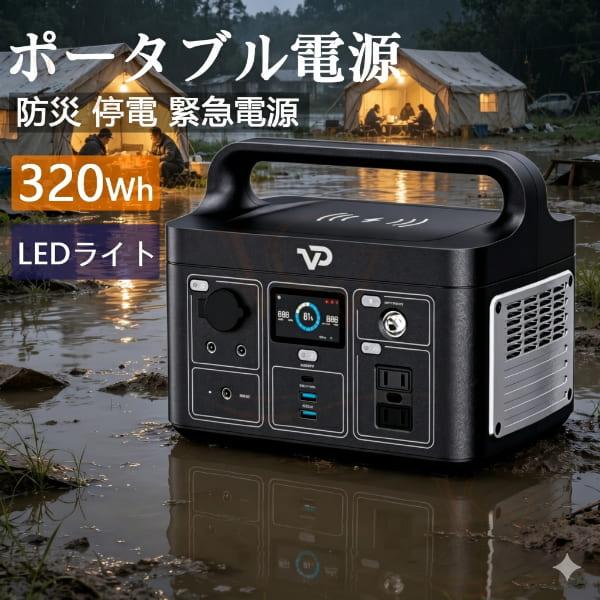 VIGORPOOL Lake 300 ポータブル電源 本体 ポータブル電源 VIGORPOOL LAKE300 ヴィゴプール レイク300 リン酸鉄