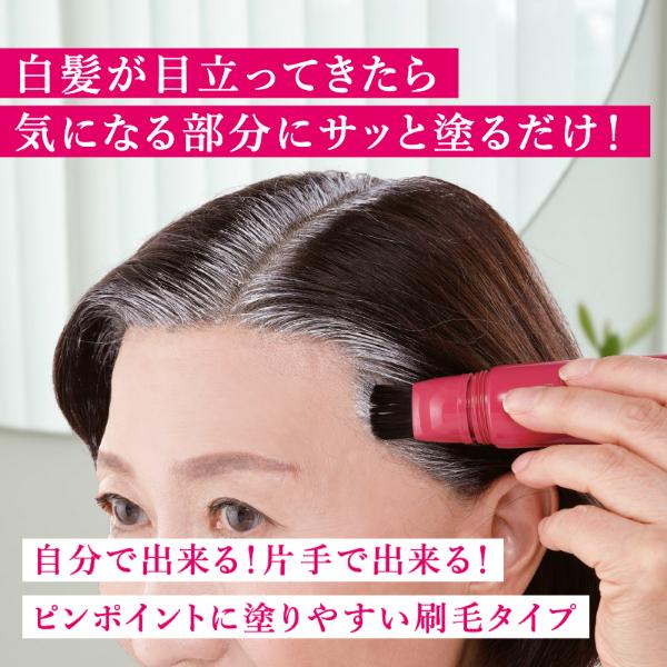 クイックヤング ヘアカラー 白髪染め レディースヘアケア 部分染め用 分け目 生え際 男性用 女性用 白髪隠し 白髪かくし メンズ カラーリング｜heartdrop｜07