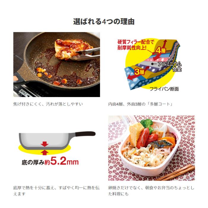 IHゴールドマーブル玉子焼き器 卵焼き器 IH対応 直火 ガス火 卵焼き フライパン 玉子焼き 卵焼き機 玉子焼き機 たまご焼き 時短調理｜heartdrop｜05