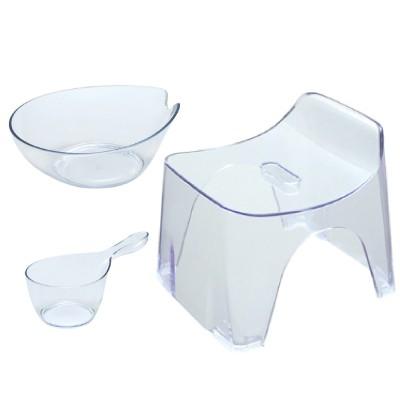 ヒューバス 3点セット クリアタイプ バススツール20ｈ