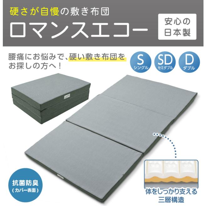 ロマンス小杉 ロマンスエコー セミダブル 敷き布団 布団 敷布団 寝具