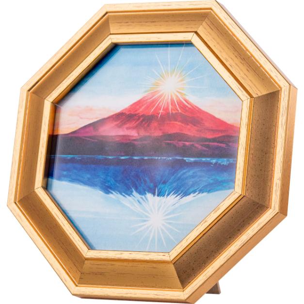 風水三徳富士 紅白霊峰図 開運 富士 開運画 吉祥画 風水 風水画 風水