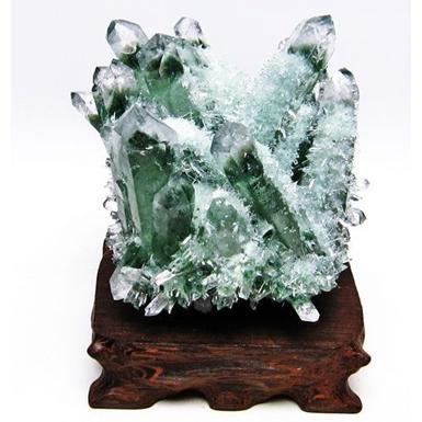 開運 水晶柱 クラスター 緑クラスター入り 特大 天然石 パワーストーン