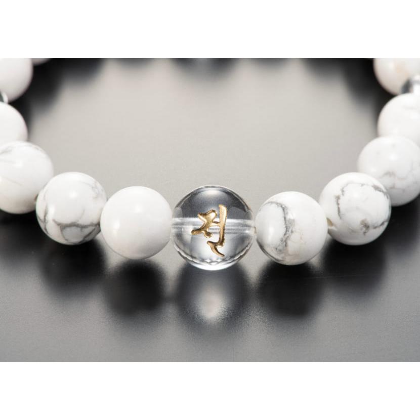 白蛇ブレスレット 天然石 パワーストーン 弁財天 梵字 白蛇 金運 財運