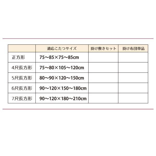 こたつ布団 掛布団 敷布団 2点セット 7尺長方形 (90×210cm)天板対応 スウェード調 パッチワーク 中わたボリューム ホコリが出にくいの画像
