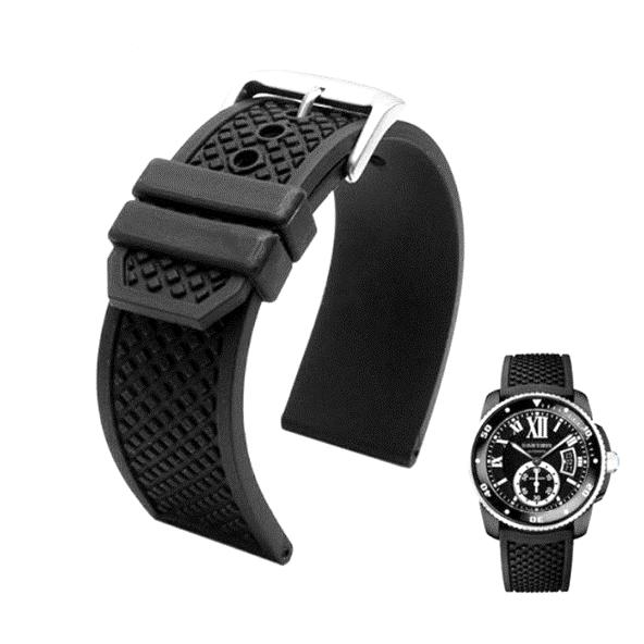 カリブル ラバーベルト バンド 腕時計用 ストラップ カルティエ用 ダイバー WSCA0006 互換 |  | 03