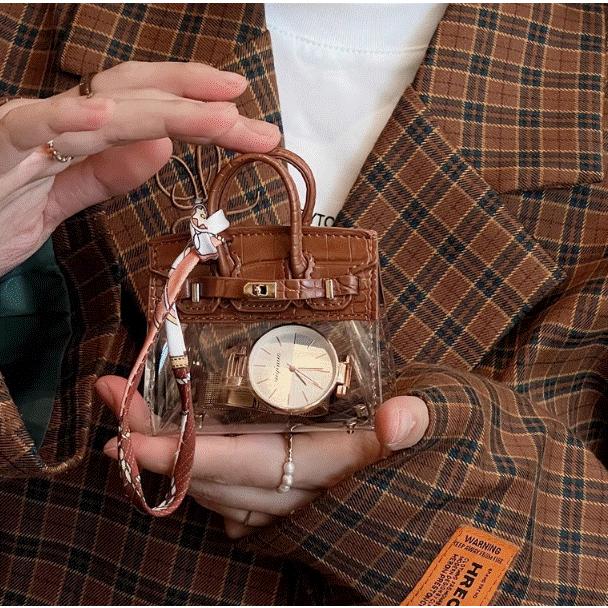 バッグチャーム スマートキーケース エアーポッズケース ミニバッグ 小物入れ スカーフ タッセル装飾 |  | 01