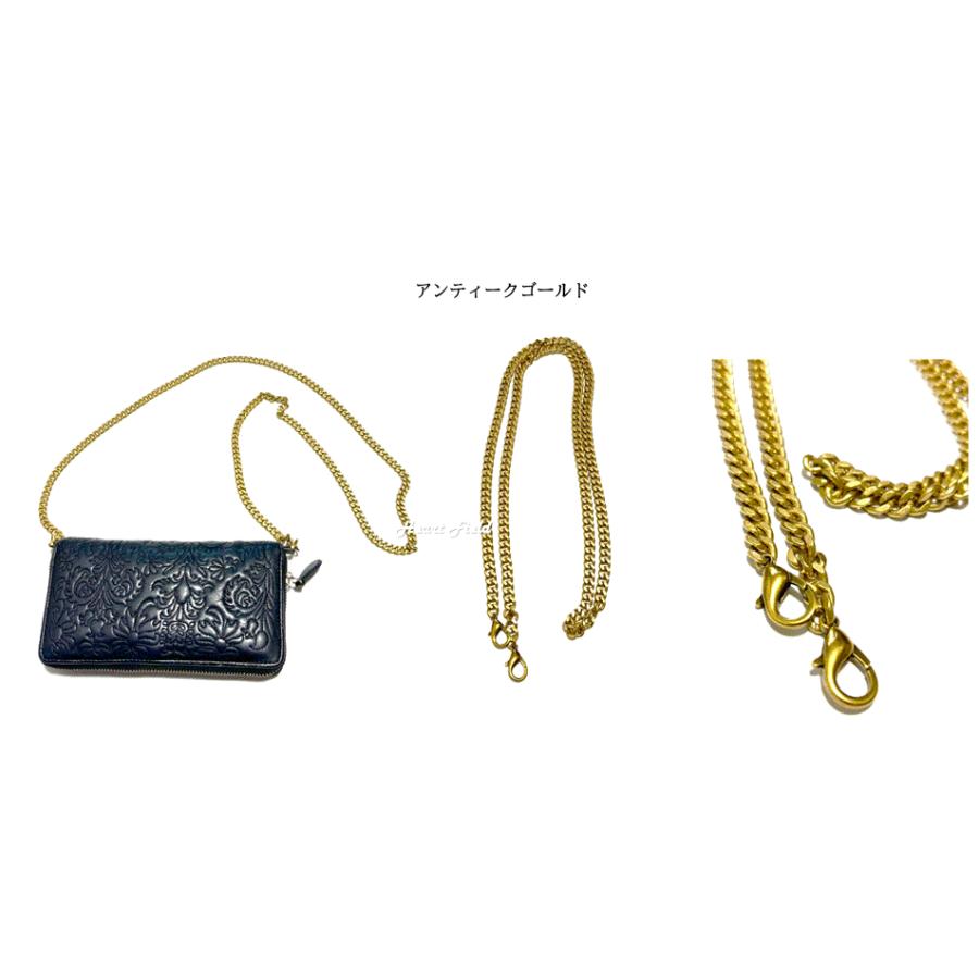 長財布 ショルダーストラップ チェーン 後付け ライナー レザー