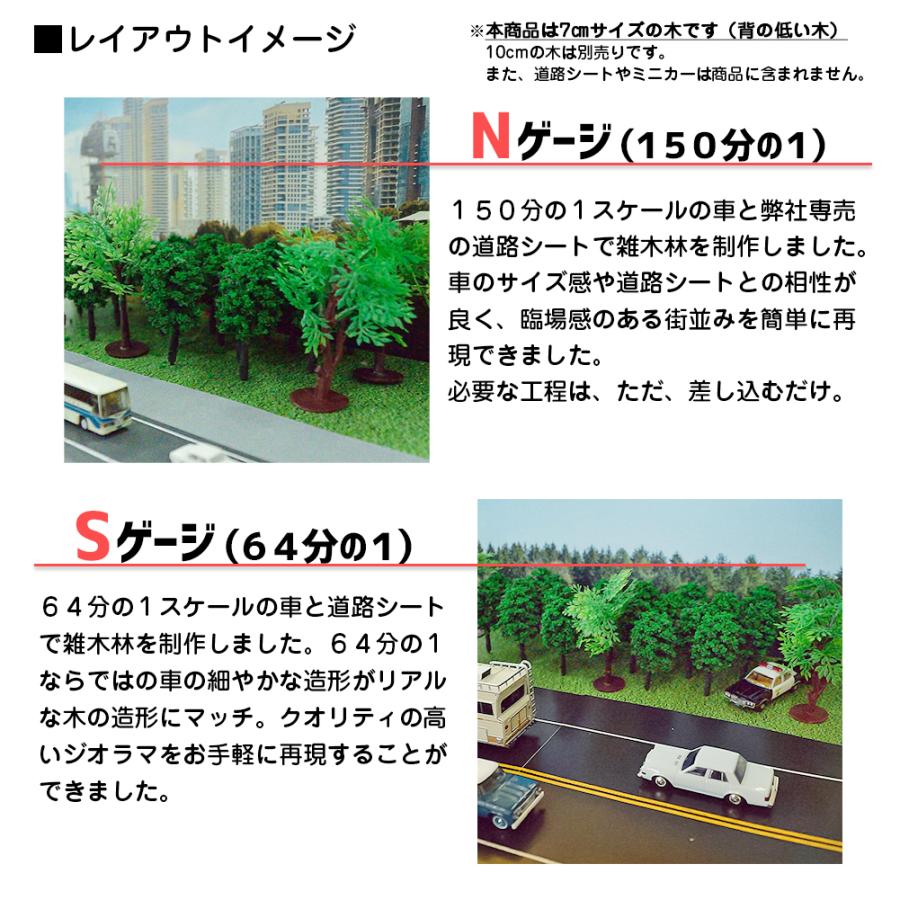 50本 ジオラマ 木 1/150 樹木 7cm  鉄道 模型 Nゲージ 建築 風景 森林 ミニチュア 材料 素材 7cm ホビー nゲージ｜heartful-st-pro｜06