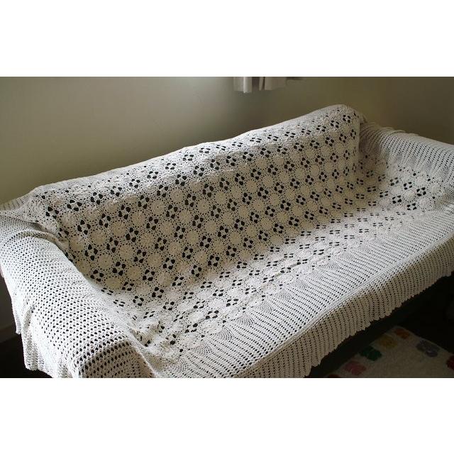 クロシェマルチカバー 140×200 手編みレース ベットカバー クロシェマルチカバー 140×200 手編みレース ベットカバー