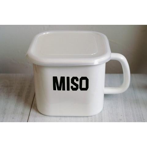 ホーロー容器 味噌 Miso ミソ みそ 味噌保存容器 S613 Heartful Country 通販 Yahoo ショッピング