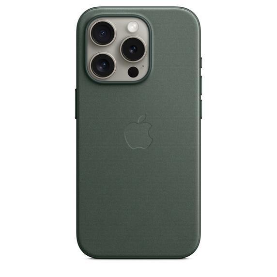 送料無料】iPhone 15 Pro ファインウーブンケース - エバーグリーン