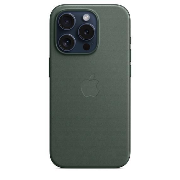 送料無料】iPhone 15 Pro ファインウーブンケース - エバーグリーン