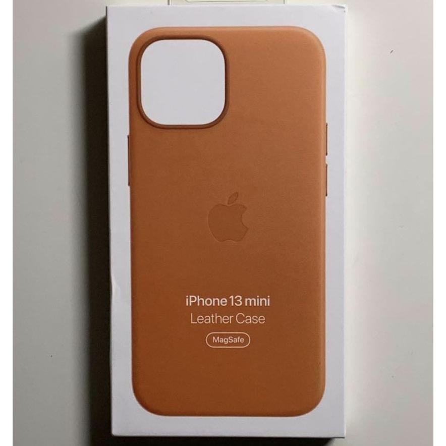 新品 純正 iPhone 13 mini レザーケース・ゴールデンブラウン 並行輸入