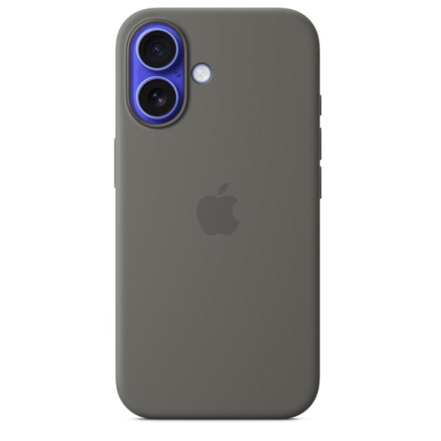 送料無料】iPhone 16 シリコーンケース - ストーングレイ MagSafe対応