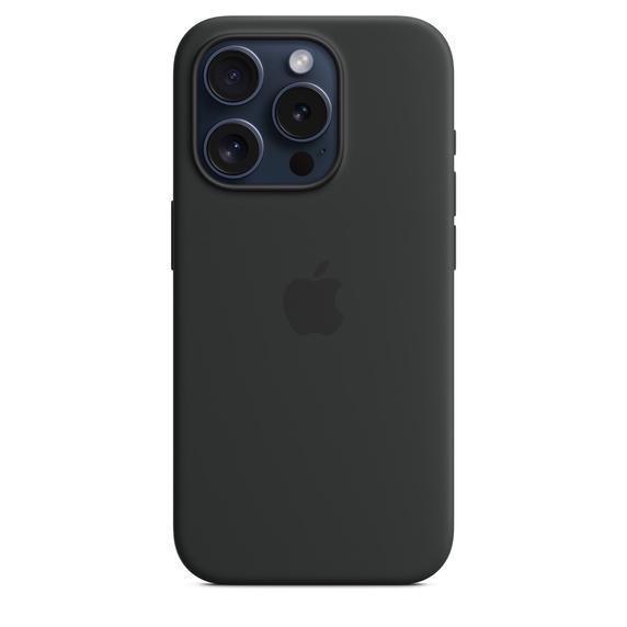 送料無料】iPhone 15 Pro シリコーンケース - ブラック MagSafe対応