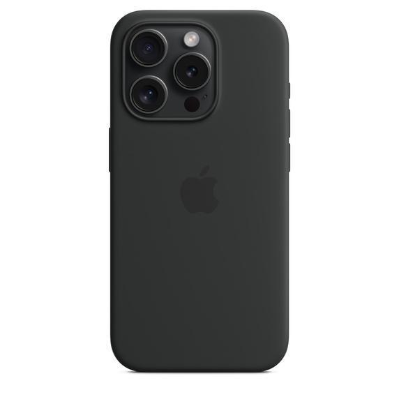 送料無料】iPhone 15 Pro シリコーンケース - ブラック MagSafe対応