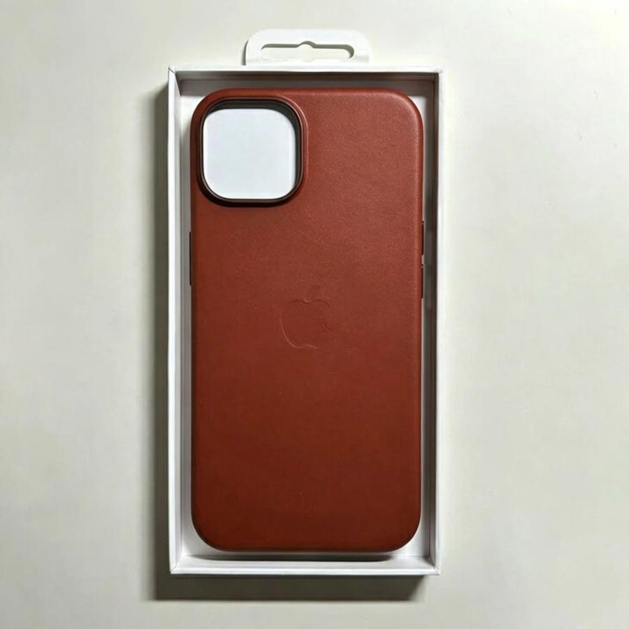 送料無料】MagSafe対応 iPhone 14 レザーケース・アンバー 新品