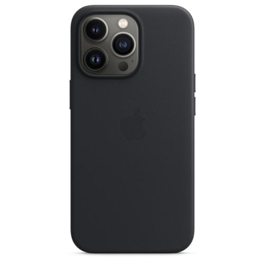 送料無料】iPhone13 Pro レザーケース ミッドナイト 黒 MagSafe対応