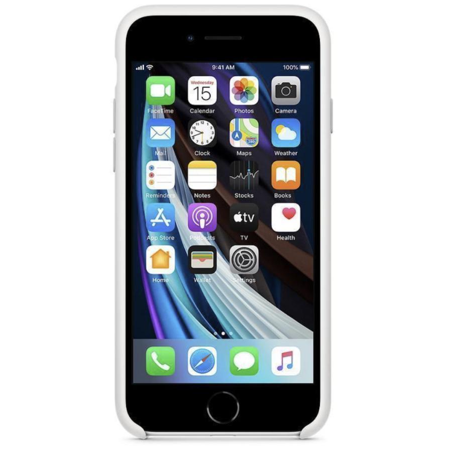 送料無料】iPhone SE 第2世代 | 8 7 シリコンケース ホワイト 白