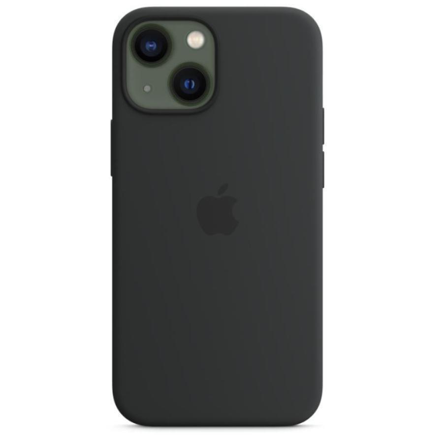 送料無料】iPhone13 mini シリコンケース ミッドナイトブラック 黒