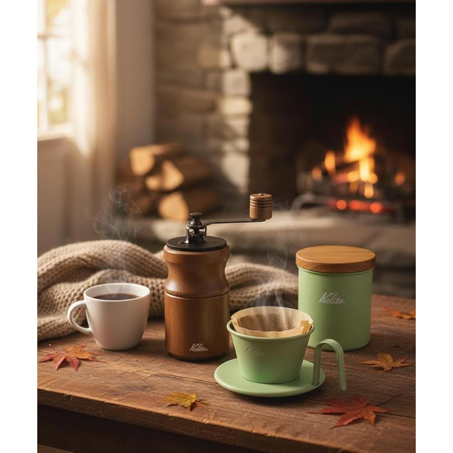 カリタ Kalita コーヒーミル 木製 粒度の安定性が高いアルミ製