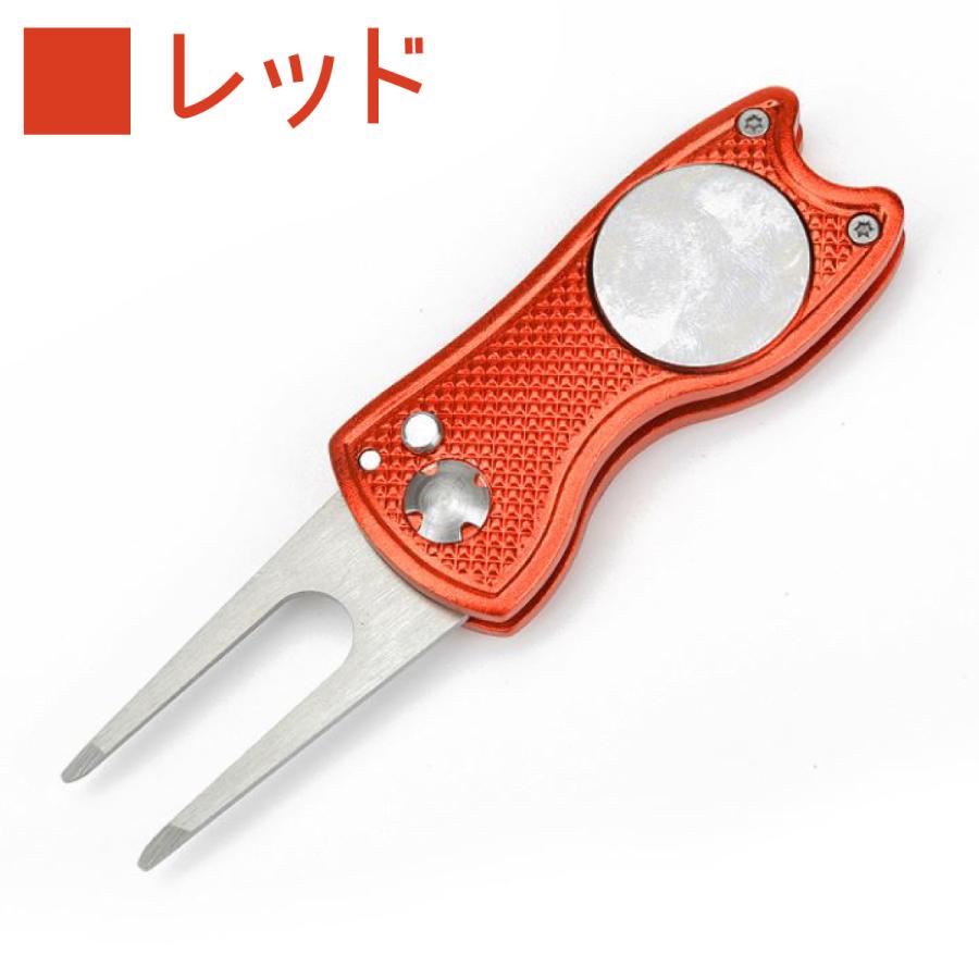 ゴルフ グリーンフォーク 収納 ゴルフフォーク マーカー付き