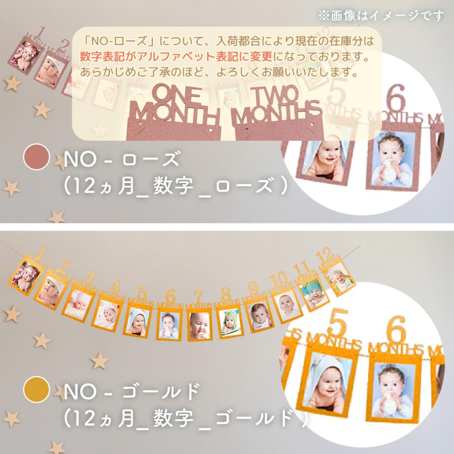 誕生日 フォトガーランド 1歳 月齢 写真 ガーランド 12ヶ月 ファースト