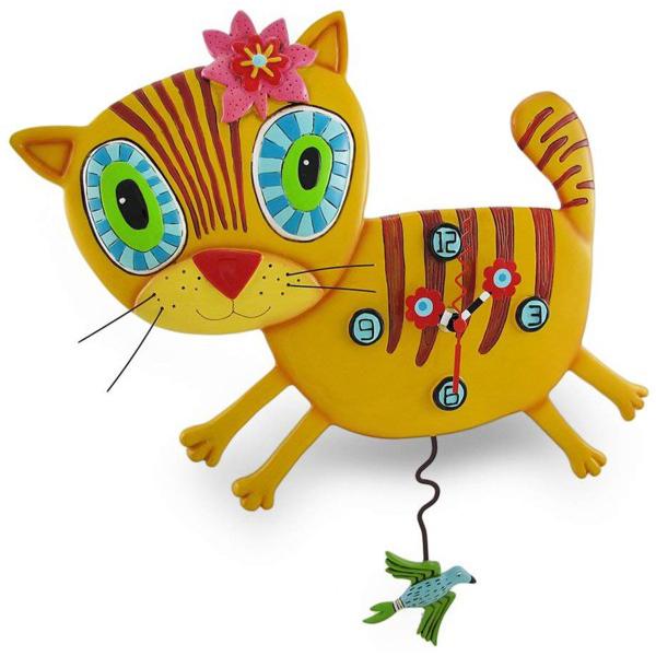 Allen Designs アレン・デザイン　子猫の振り子時計　Kimi Kitty Cat Clock　Michelle Allenデザイン｜heartlandtrading