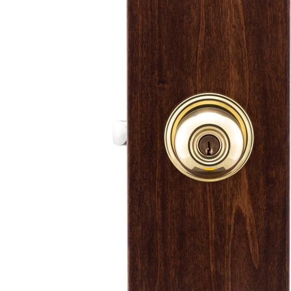 Copper Creek　ドア・ノブ　Polished Brass Ball Knob　（鍵付き）　取っ手交換用ノブ・艶のある真鍮仕上げ｜heartlandtrading｜02