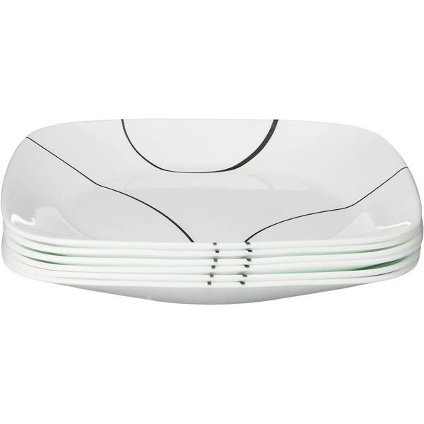 Corelle コレール　ランチプレート6枚セット　Simple Lines　23cm四角いお皿