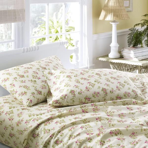 【クイーン】　Laura Ashley ローラ アシュレイ　Audrey シーツ・セット　（ピンク）　フラットシーツ1枚＆ボックスシーツ１枚＆枕カバー2枚_2