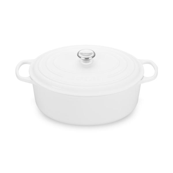 Le Creuset ル・クルーゼ　 35cm ココット・オーバル (ホワイト） 9.5QT｜heartlandtrading