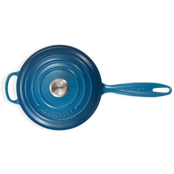 Le Creuset ル・クルーゼ　16cm片手鍋　アイアンハンドル・ソースパン 補助ハンドル付 (マルセイユブルー） 1.75QT｜heartlandtrading｜02