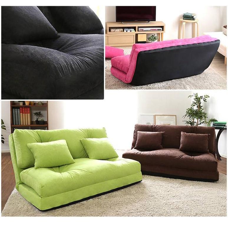 3Way ソファベッド 2人掛け 幅120cm 14段階 リクライニング クッション