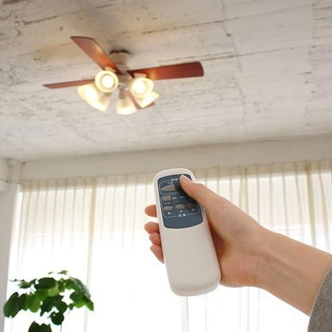 plusmore LED対応 6灯 シーリングファン Windouble ホワイト リモコン