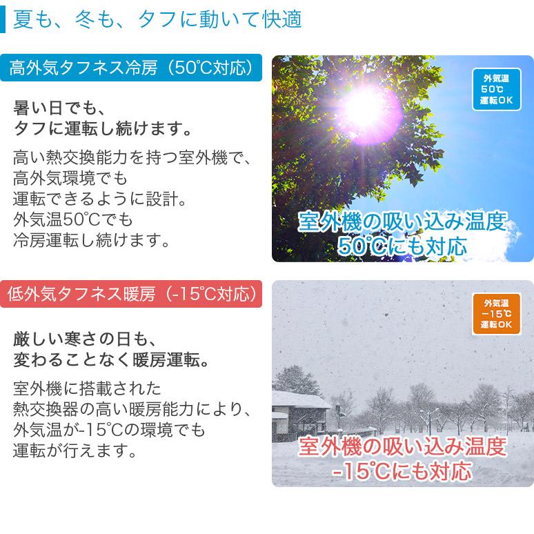 取り付け工事費込セット DAIKIN ダイキン 冷暖房 ルームエアコン 8畳用 2.5kw 単相100V ホワイト Eシリーズ S25ZTES 2022年モデル （室内機＋室外機＋リモコン）｜heartmark-shop｜07