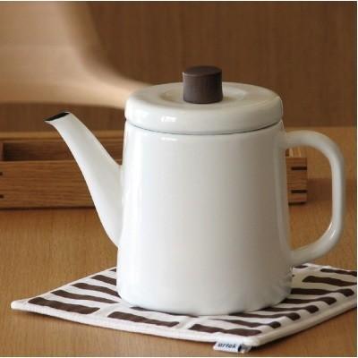 野田琺瑯 IH対応 ポトル 1.5L 白（ホワイト） PTR-1.5KWH 日本製