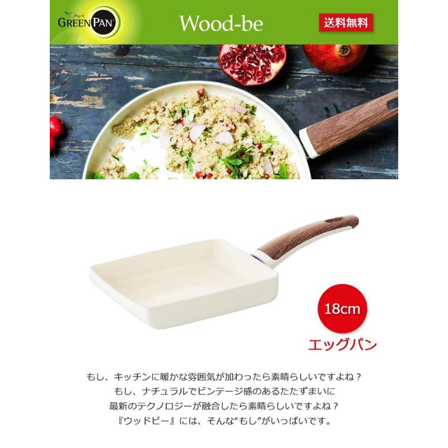 【正規品】GREEN PAN グリーンパン ウッドビー IH対応  セラミックコーティング エッグパン_1
