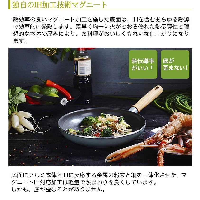 【正規品】GREEN PAN グリーンパン IH対応 セラミック ノンスティックコーティング フライパン 26cm 深さ6cm メイフラワー CC001898-001の画像