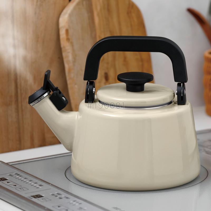 IH対応 笛吹きケトル ホーロー 琺瑯 ケトル 2.1L Cotton Plus CTP-2.1