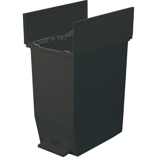SOLOW ペダルオープンツイン 45L ゴミ箱 両開き ペダルペール ブラック