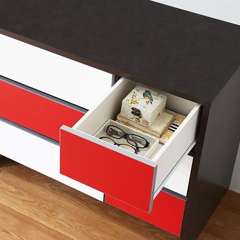 「人气商品」 送料無料 日本製・完成品 リビング家具 幅90cm チェスト 1トーン レッド 自社工場生産 収納家具 収納ラック 収納 木製 おしゃれ 北欧 たんす タンス 洋服 【UO2851034168】(14475円)