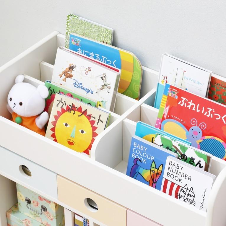 日本製 完成品 絵本ラック ブックシェルフ 幅85cm 完成品 ブックシェルフ スリム 薄型 本棚 本立て 収納 コンパクト 省スペース おしゃれ ナスラック_7