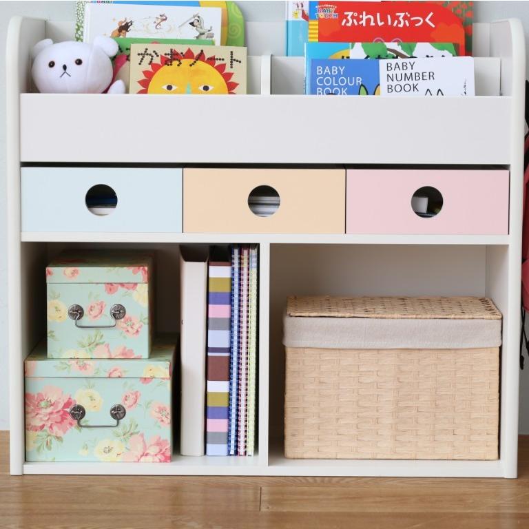 日本製 完成品 絵本ラック ブックシェルフ 幅85cm 完成品 ブックシェルフ スリム 薄型 本棚 本立て 収納 コンパクト 省スペース おしゃれ ナスラック_9